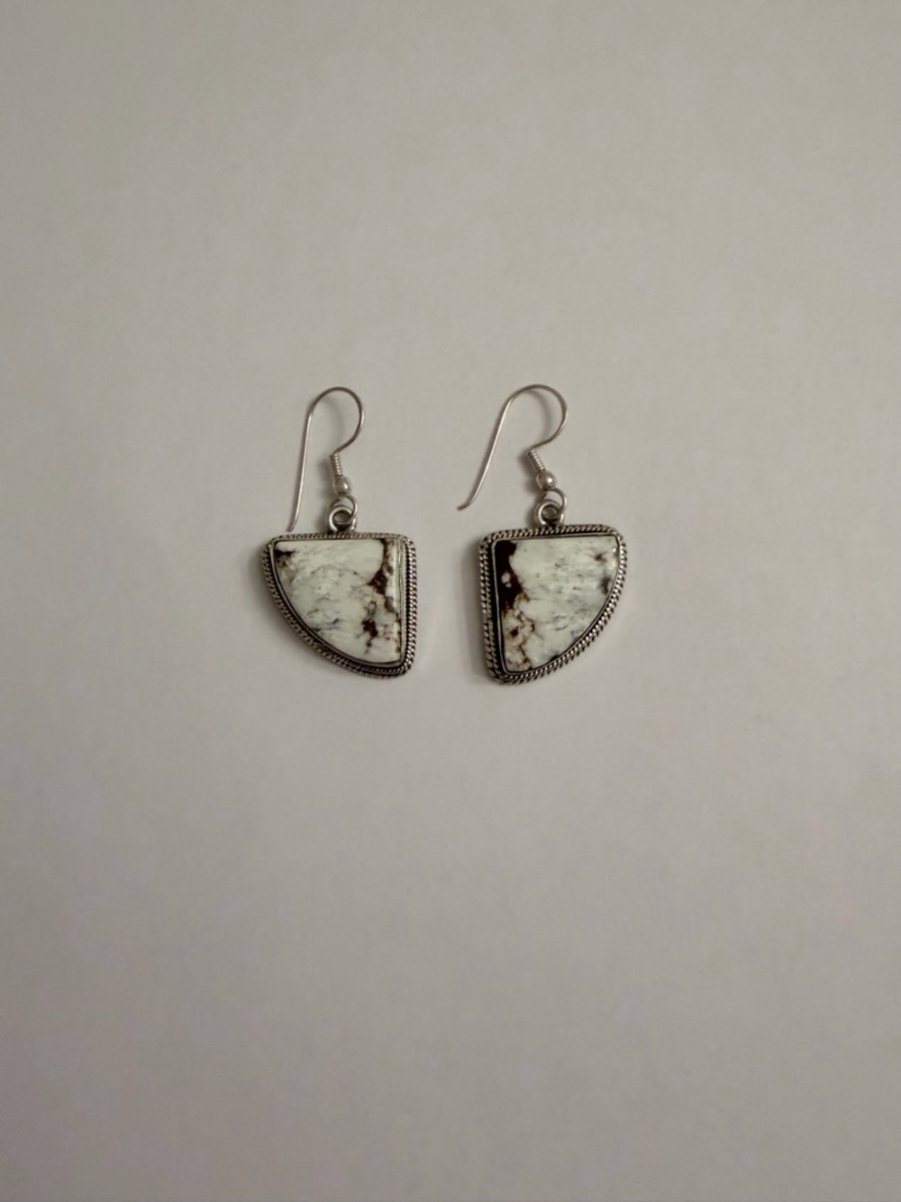 Sterling Silver Dendrite Opal Drop Earrings